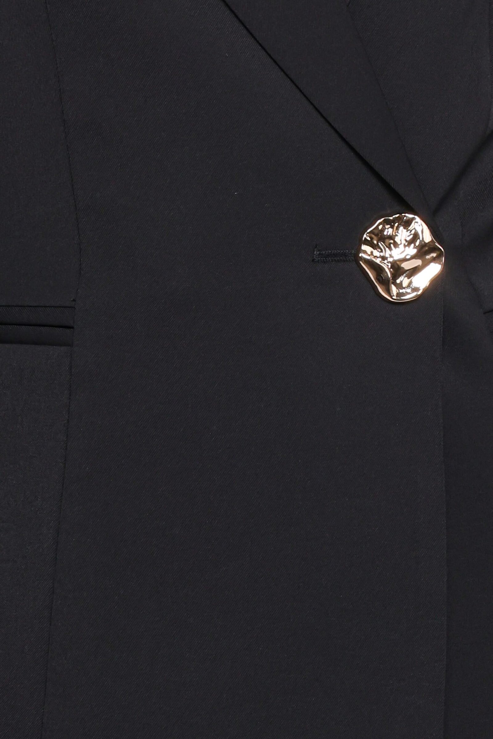 Single Button Blazer with Notch Lapels and Welt Pocket - Image 5