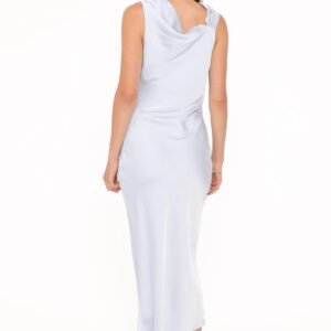 Alternative view of Cowl Neck Satin Maxi Dress with Gold Hardware Detail